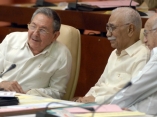 Raúl Castro y Juan Almeida Bosque