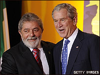Luiz Inacio Lula da Silva y George W. Bush